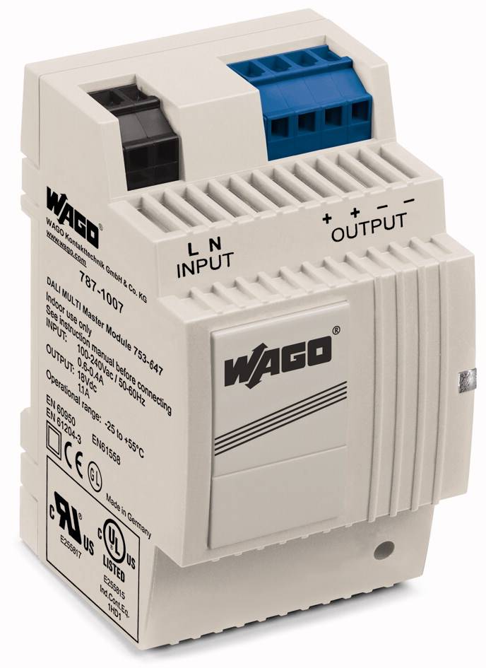 WAGO 787-1007 Alimentatore per guida DIN 18 V/DC 1.1 A 19.8 W Contenuto 1 pz.