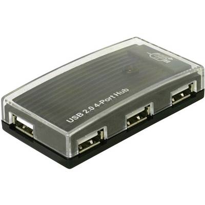 USB 2.0 4-portový hub so štyrmi USB portmi na rozšírenie možností pripojenia počítača.