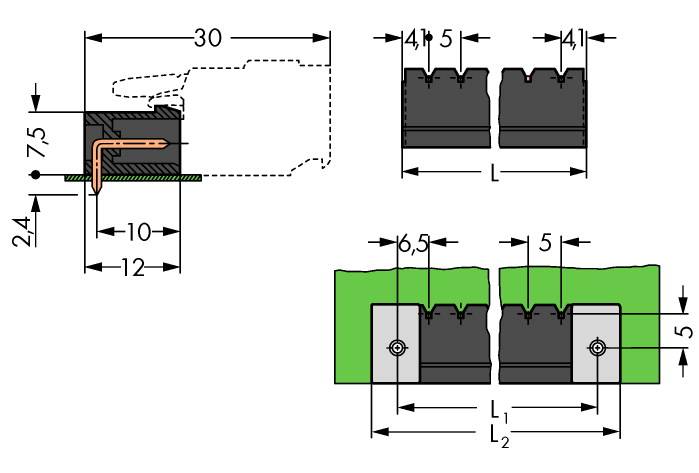 WAGO 231-438/001-000/105-604 Male behuizing (board) 231 Totaal aantal polen: 8 Rastermaat: 5 mm Inhoud: 100 stuk(s)