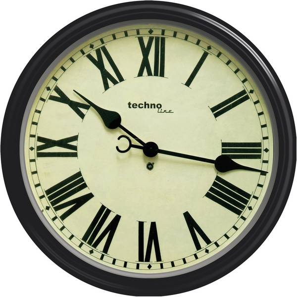 Techno Line WT 7050 Quartz nástenné hodiny 50 cm x 13 cm čierna
