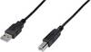 Digitus USB kábel USB 2.0 USB-A zástrčka, USB-B zástrčka 5.00 m čierna guľatý, dvojžilový tienený AK-300105-050-S