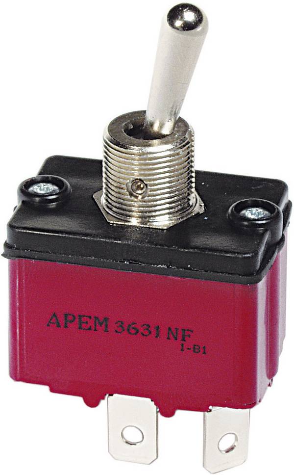APEM 3637NF/2 pákový spínač 250 V/AC 6 A 1x (zap)/vyp/(zap) bez aretácie/0/bez aretácie 1 ks