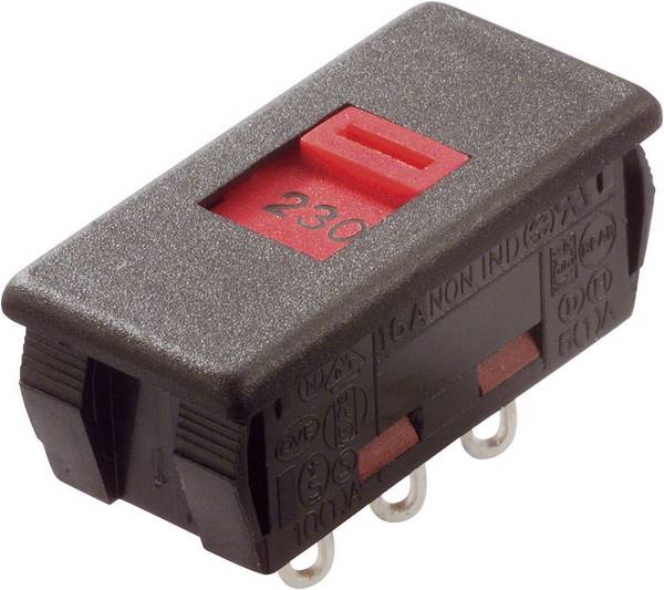 Arcolectric (Bulgin Ltd.) T2228EAAF posuvný prepínač 250 V/AC 6 A 2x zap/zap 1 ks