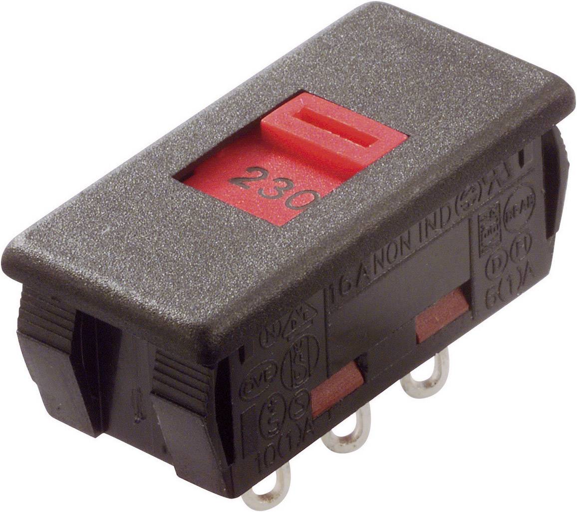 Arcolectric (Bulgin Ltd.) T2228EAAF T2228EAAF Schuifschakelaar 250 V/AC 6 A 2x aan/aan 1 stuk(s) afbeelding