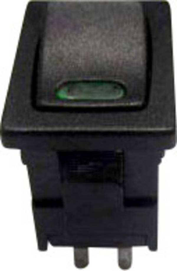 TRU COMPONENTS kolískový spínač TC-R13-66L-02 GN 250 V/AC 6 A 1x vyp/zap s aretáciou 1 ks