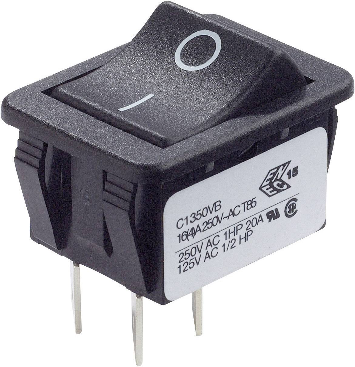 Arcolectric (Bulgin Ltd.) C1350VBAAF Wipschakelaar C1350VBAAF 250 V/AC 16 A 2x uit/aan Continu 1 stuk(s) afbeelding