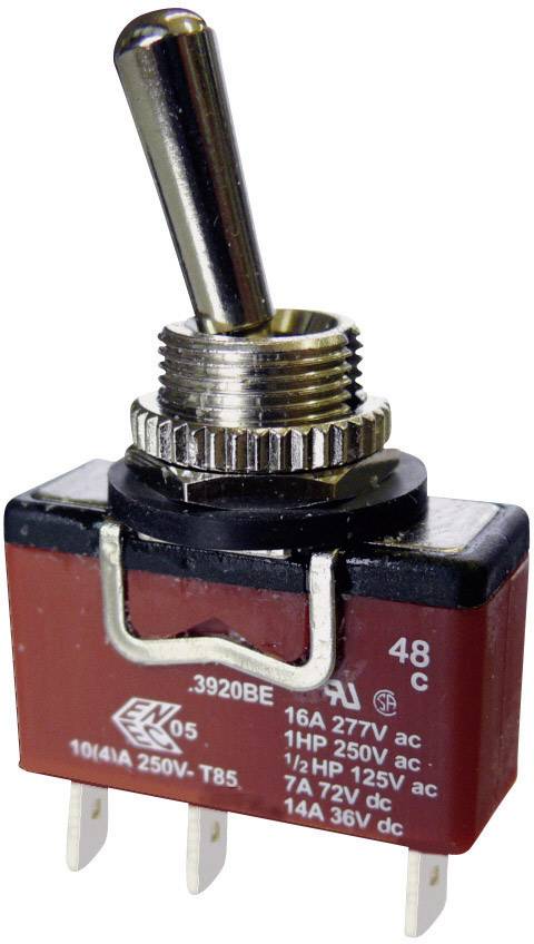 Arcolectric (Bulgin Ltd.) C3922BEAAA C3922BEAAA Interruttore a levetta 250 V/AC 10 A 1x (On) / Off / (On) IP67 Momentaneo / 0 / Momentaneo 1 pz.