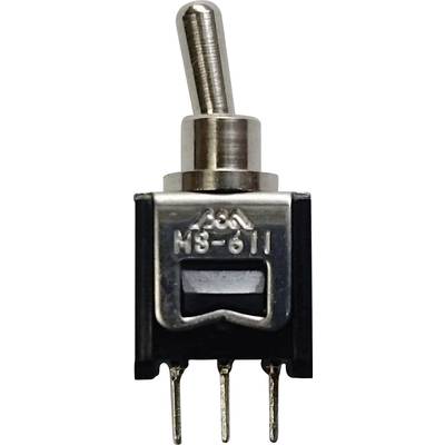 TRU COMPONENTS 611A pákový spínač 250 V/AC 0.15 A 1 zap/zap s aretáciou 1 ks