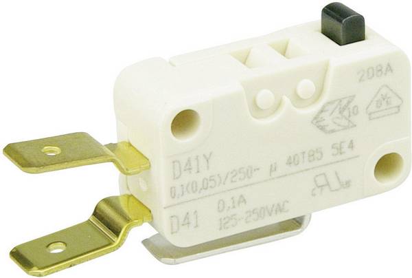 ZF D413-V3AA mikrospínač D413-V3AA 250 V/AC 0.1 A 1x zap/(zap)  bez aretácie 1 ks