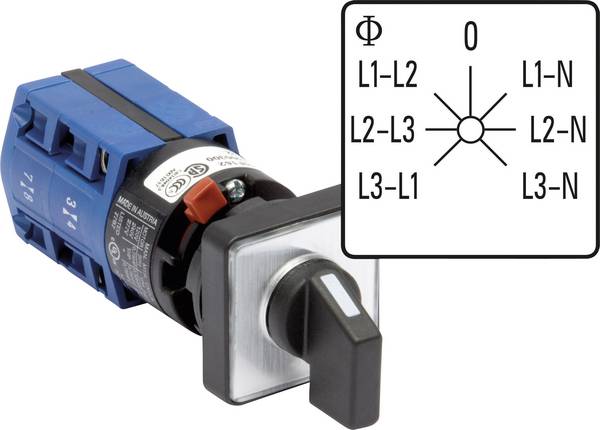 Kraus & Naimer CG4.A007.FS2.F785 prepínač voltmetra  10 A   sivá, čierna 1 ks Piece