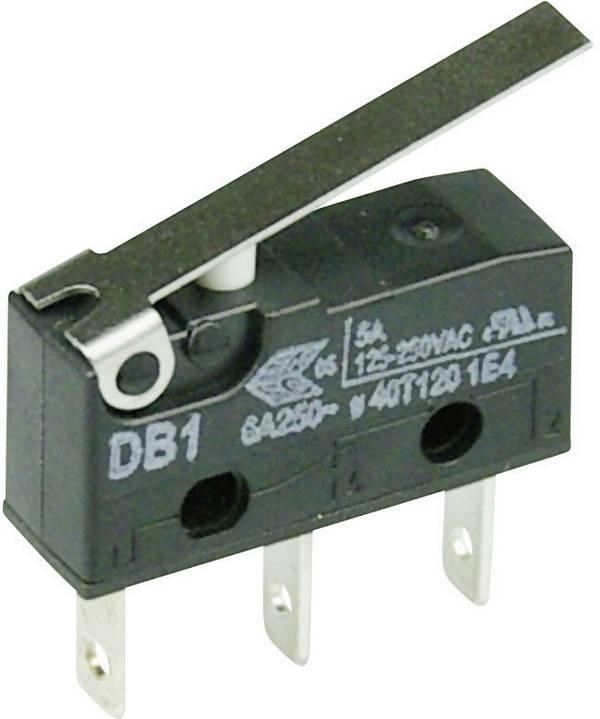 ZF DB1C-B1LC mikrospínač DB1C-B1LC 250 V/AC 6 A 1x zap/(zap)  bez aretácie 1 ks