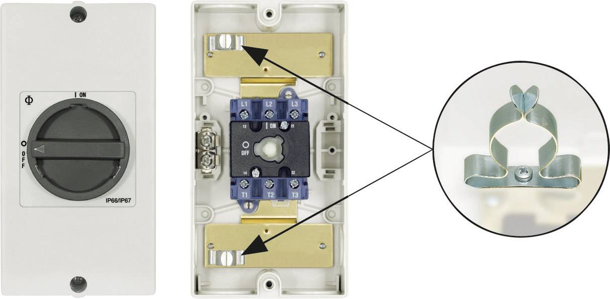 Kraus & Naimer KG20.T103/D-A126.KL51V Interruttore di riparazione con la barra di chiusura 1 x 90 ° Nero 1 pz.