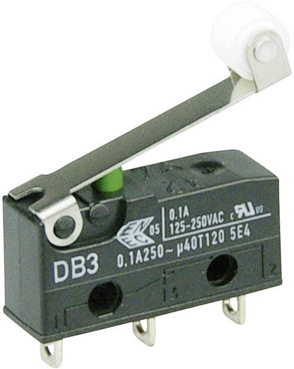ZF DB3C-A1RC mikrospínač DB3C-A1RC 250 V/AC 0.1 A 1x zap/(zap)  bez aretácie 1 ks