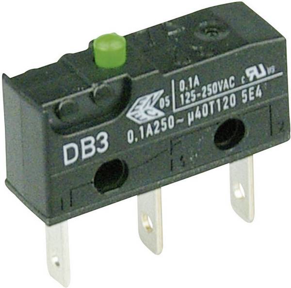 ZF DB3C-B1AA mikrospínač DB3C-B1AA 250 V/AC 0.1 A 1x zap/(zap)  bez aretácie 1 ks