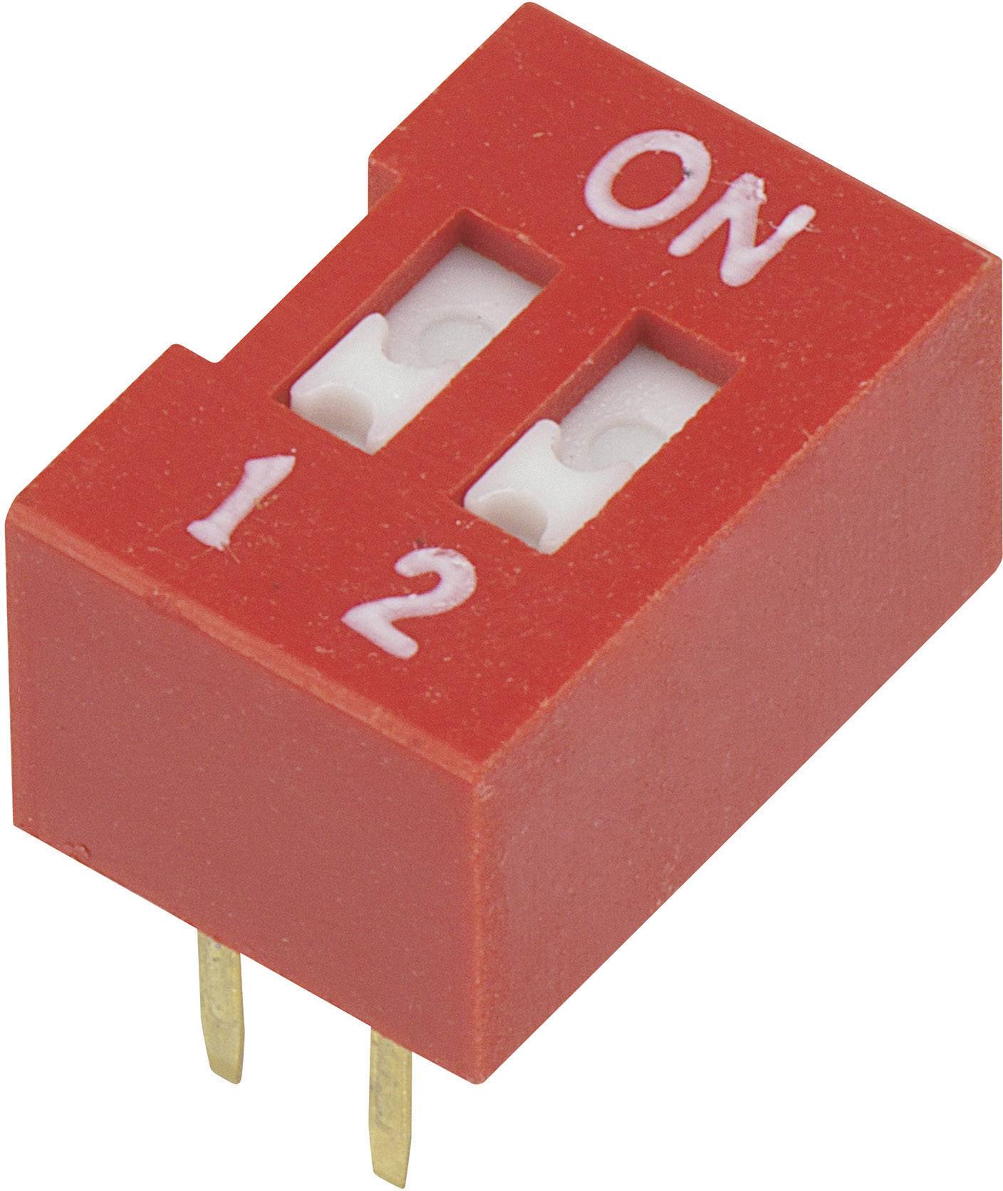 TRU COMPONENTS 704824 DSR-02 DIP Switch Numero Poli (num) 2 Slide 1 pz.