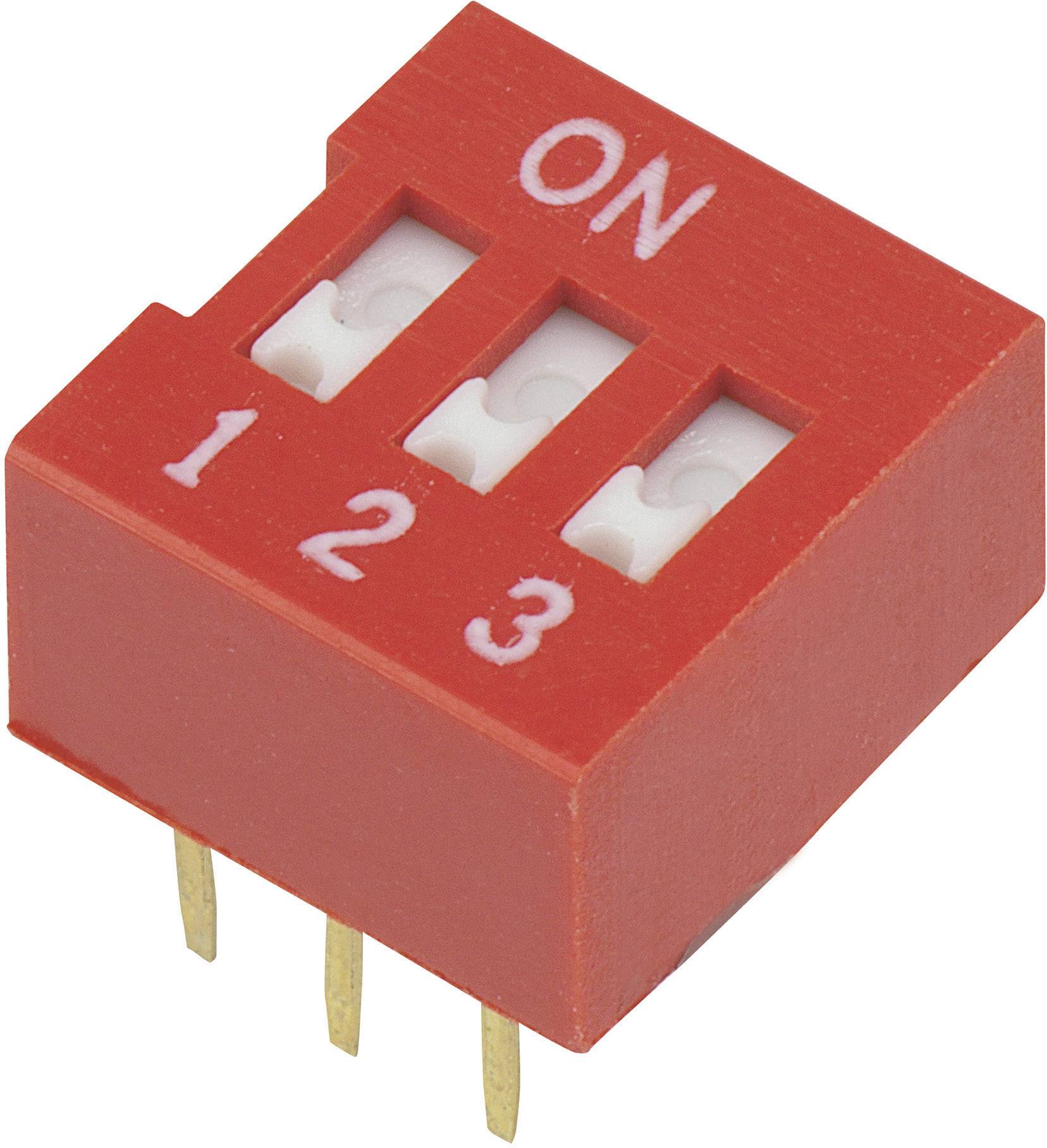 TRU COMPONENTS 704837 DSR-03 DIP Switch Numero Poli (num) 3 Slide 1 pz.
