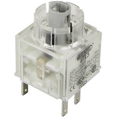 Priehľadný blok spínača s elektrickými kontaktnými kolíkmi, vhodný pre 250V/6A, s rôznymi štandardnými označeniami.