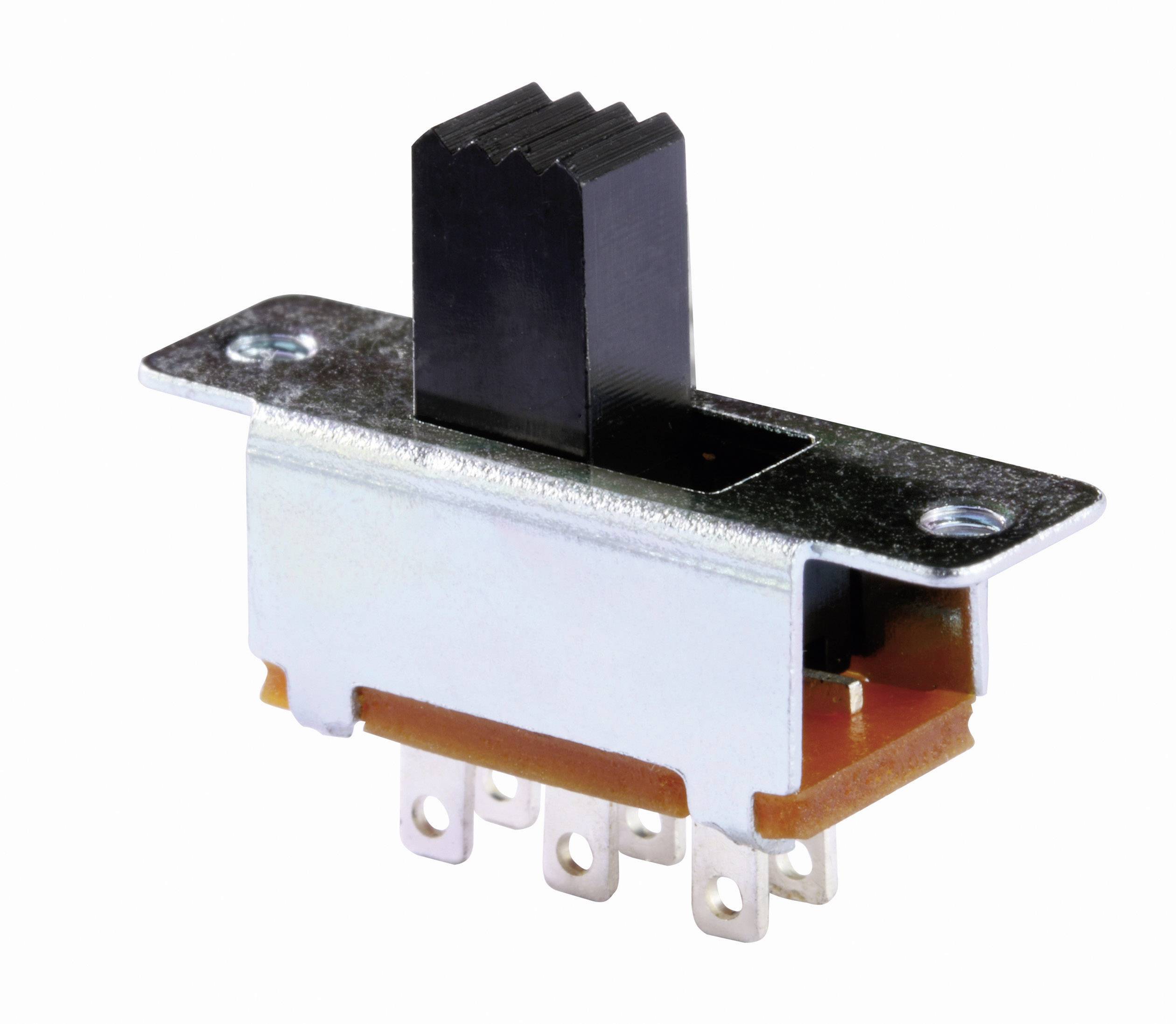 Knitter-Switch MFS 201N SW MFS 201N SW Interruttore a slitta 30 V/DC 0.35 A 2 x On / On 1 pz.