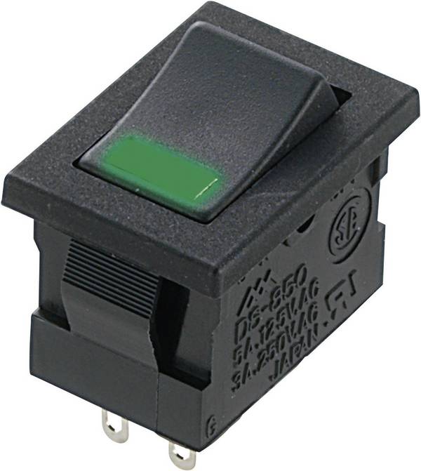 Miyama kolískový spínač DS-850-K-F1-LG 250 V/AC 3 A 1x vyp/zap s aretáciou 1 ks