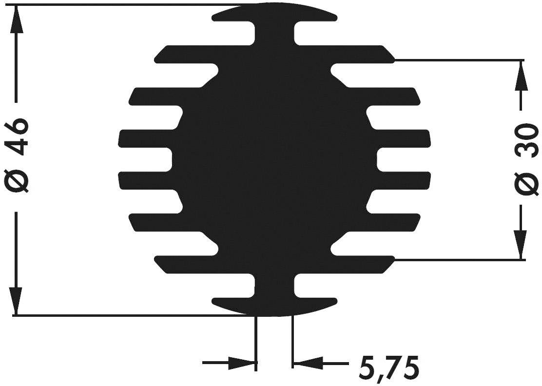 Fischer Elektronik 10021845 SK 598 10 SA Dissipatore per LED 4.5 K/W (Ø x A) 46 mm x 10 mm