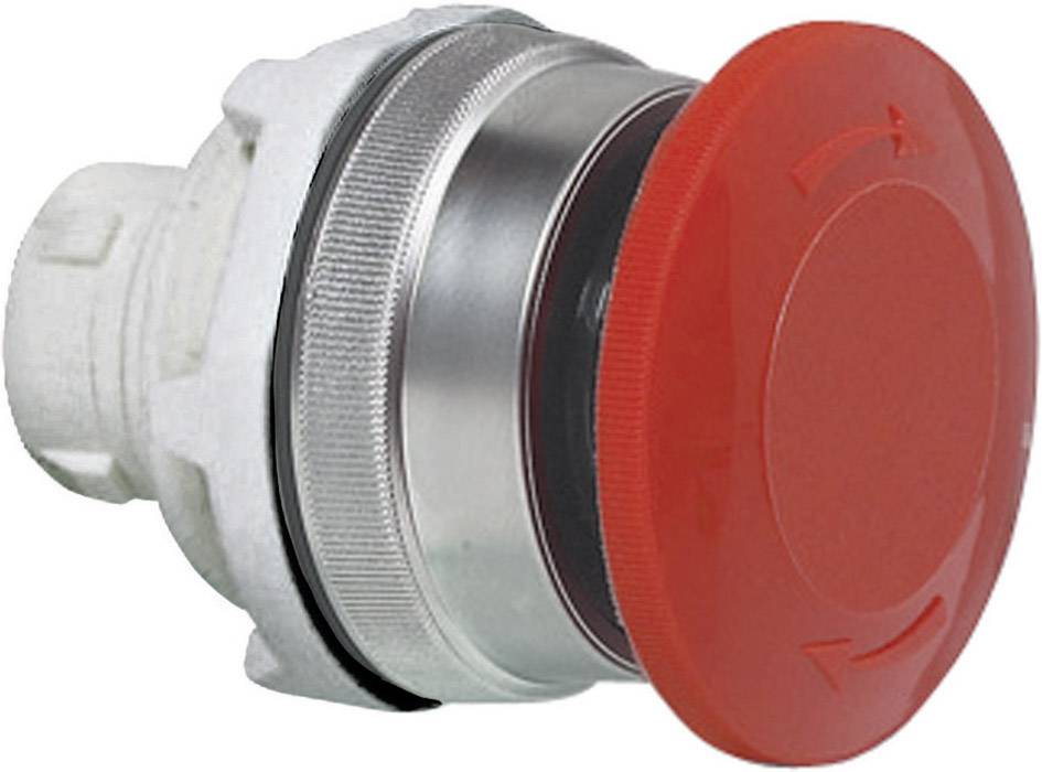 BACO 100948 T11AD01 Pulsante a fungo Anello frontale in plastica, cromato, lucido Rosso 1 pz.
