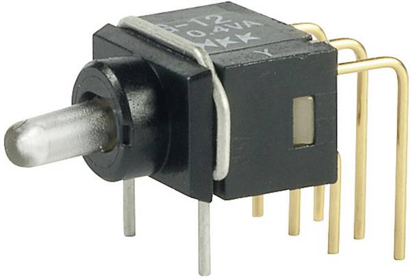 NKK Switches G12AP pákový spínač 28 V DC/AC 0.1 A 1 zap/zap s aretáciou 1 ks