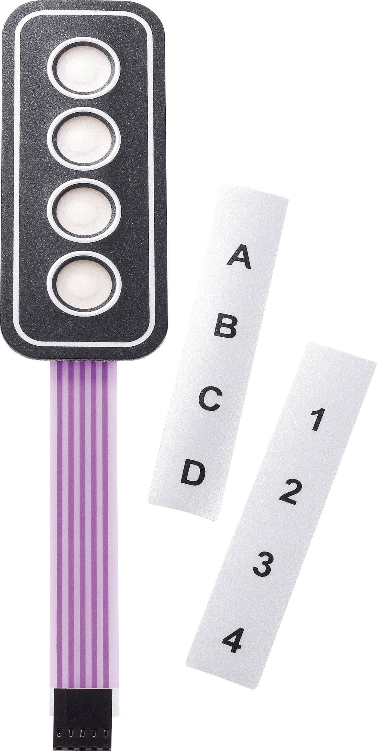 APEM AC3533 Folietoetsenbord Zelfklevend, Met tekststroken Keypad matrix 1 x 4 1 stuk(s) afbeelding