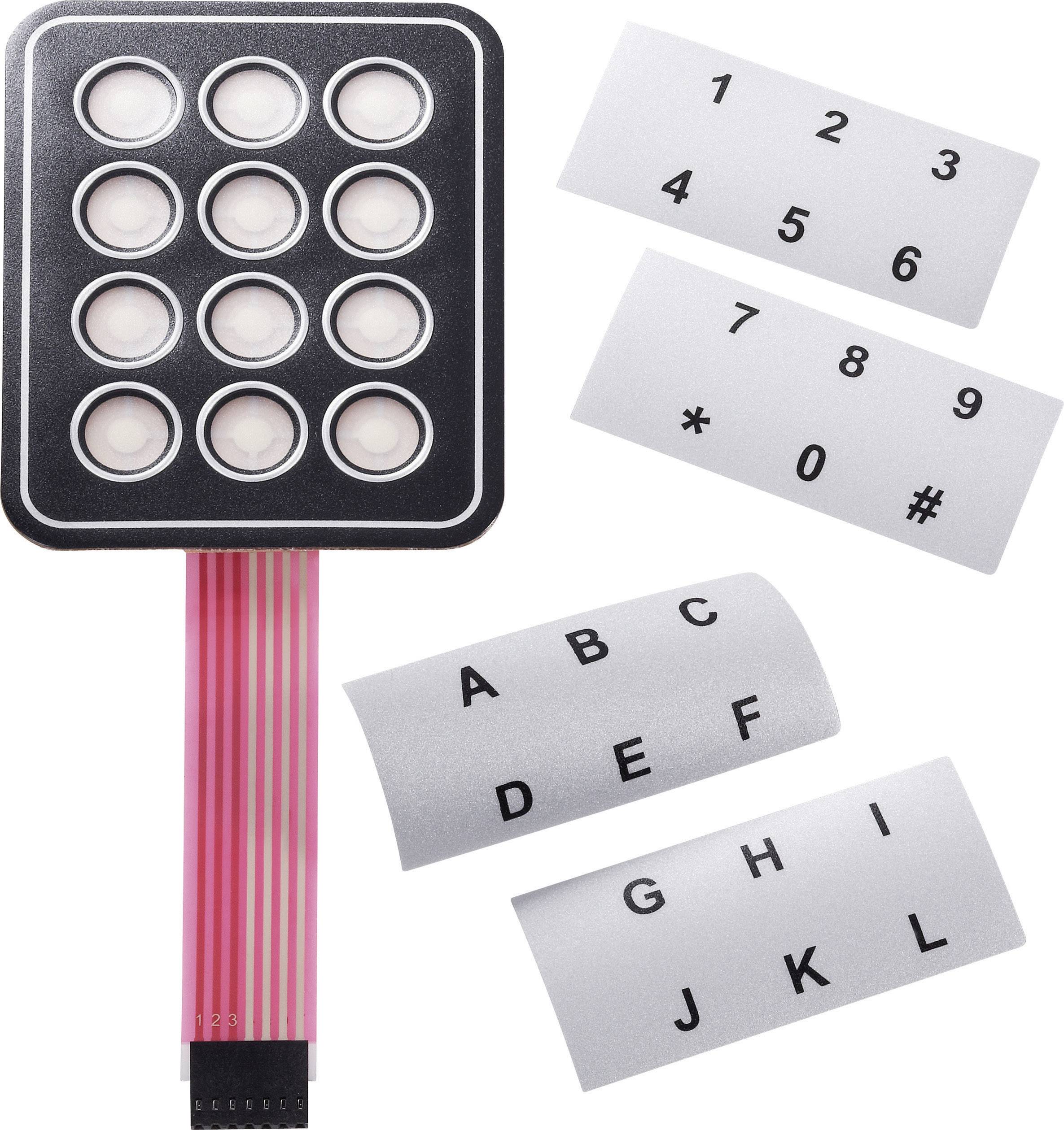 APEM AC3535 Folietoetsenbord Zelfklevend, Met tekststroken Keypad matrix 4 x 4 1 stuk(s) afbeelding