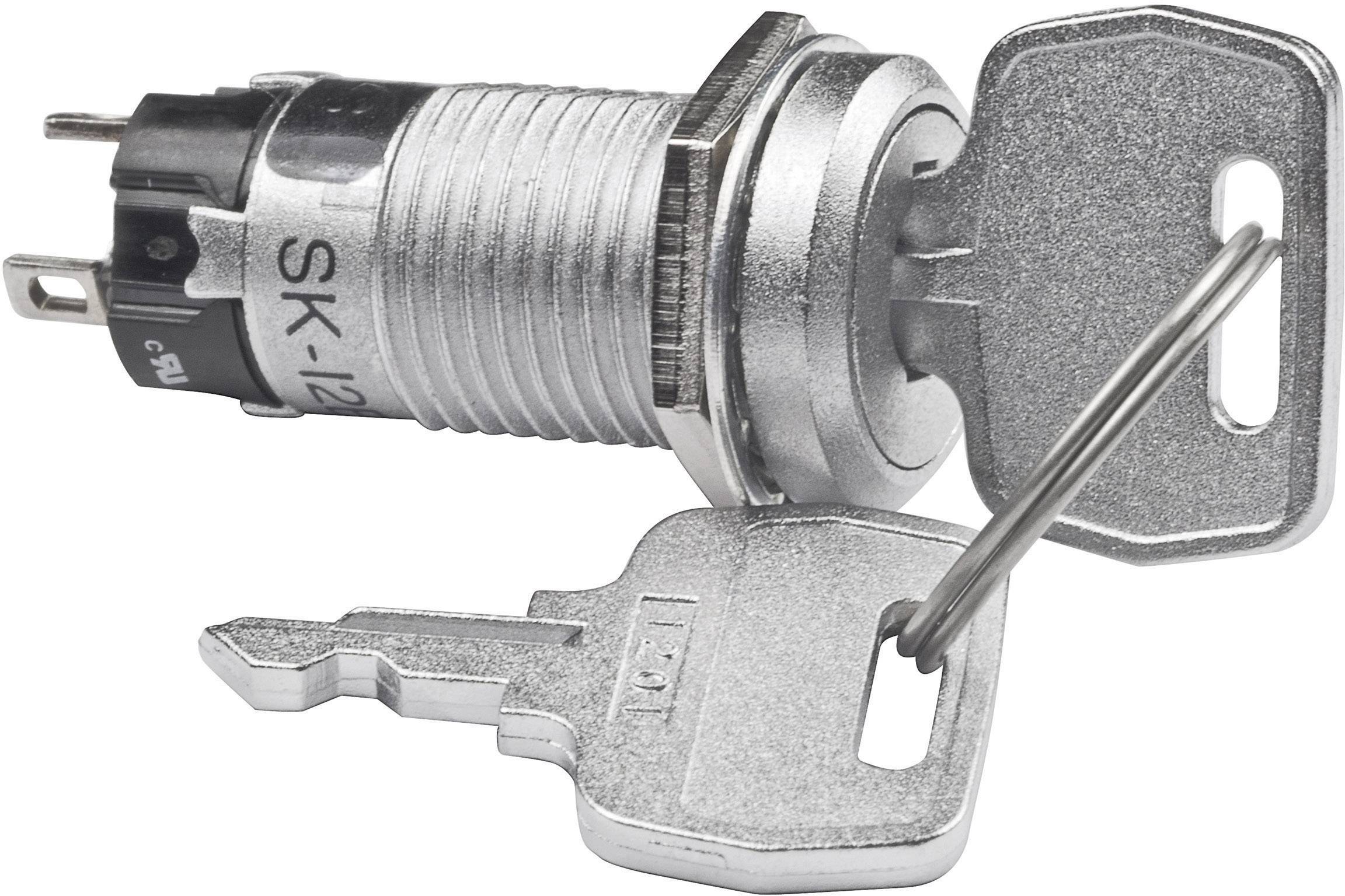 NKK Switches SK13DAW01 SK13DAW01 Sleutelschakelaar 250 V/AC 1 A 1x aan/uit/aan 2 x 45 &deg; 1 stuk(s)