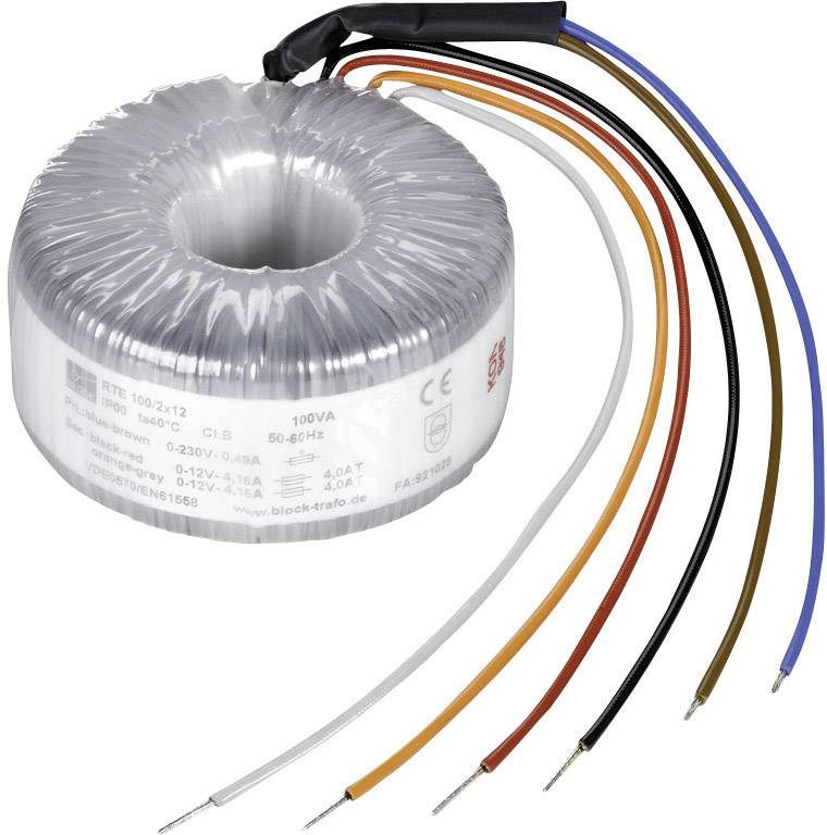 BLOCK RTE 120/2x12 Trasformatore toroidale 120 VA 5 A