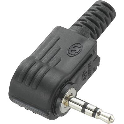 TRU COMPONENTS 716932 jack konektor 2.5 mm zástrčka, zahnutá Pólov: 3 stereo čierna 1 ks