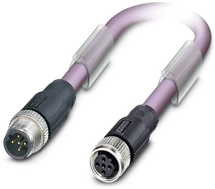 Elektrický kábel s kovovými konektormi na oboch koncoch, vhodný na prepojenie elektronických zariadení pre prenos dát.
