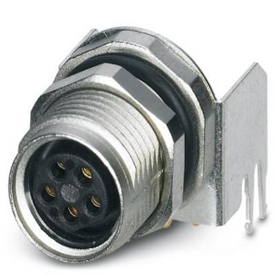 Šesťpólový elektrický konektor s kovovým krytom, vhodný pre priemyselné aplikácie.