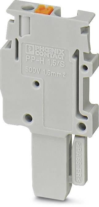 Šedý pripojovací hrebeň značky Phoenix Contact, model PP-H 1,5/S, vhodný pre 500V a 1,5mm².
