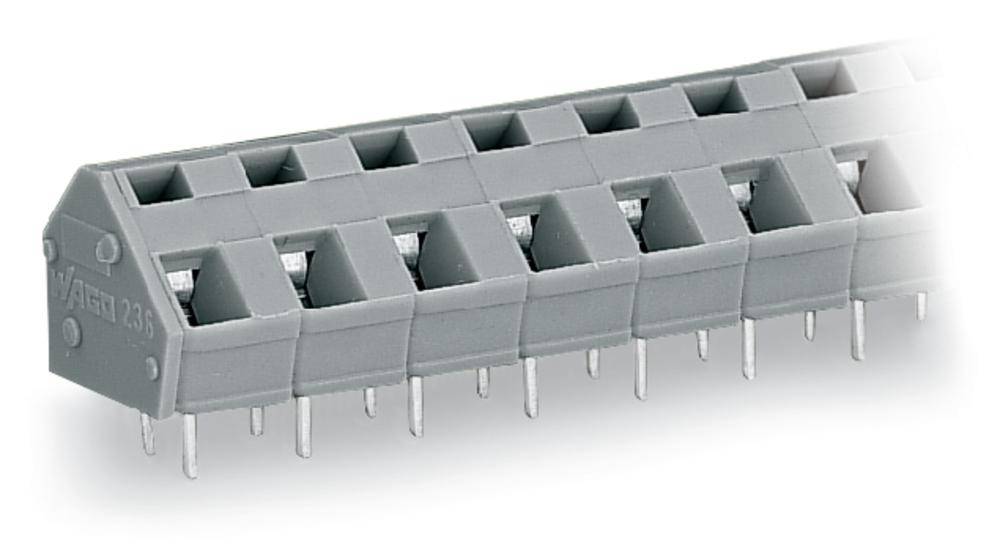 WAGO 236-509 Veerkrachtklemblok 2.50 mm&sup2; Aantal polen 9 Grijs 60 stuk(s)