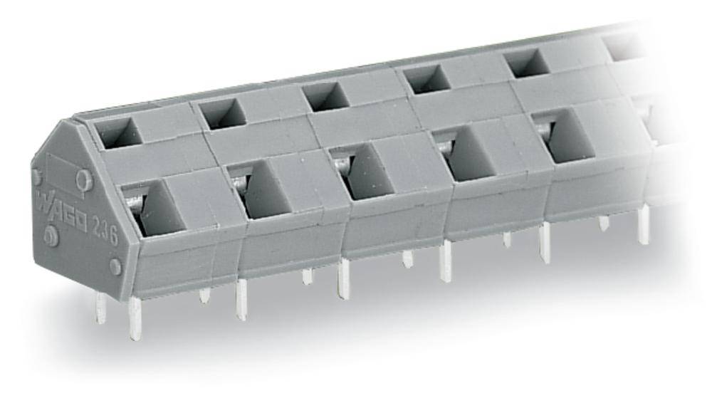 WAGO 236-616 Veerkrachtklemblok 2.50 mm&sup2; Aantal polen 16 Grijs 20 stuk(s)