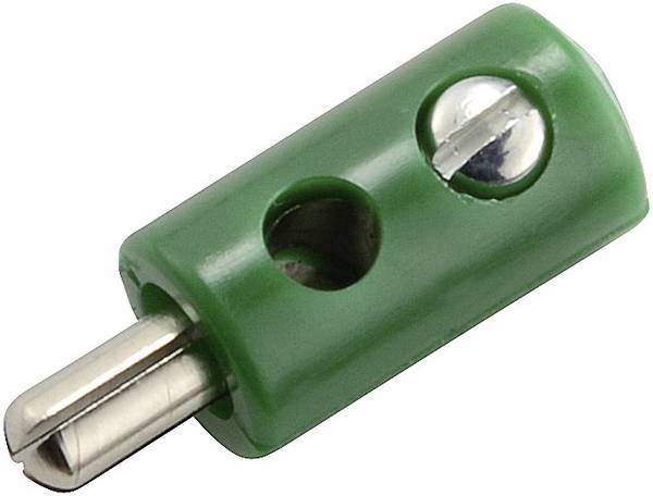 Kahlert Licht  mini banánový konektor zástrčka, rovná Ø pin: 2.6 mm zelená 1 ks