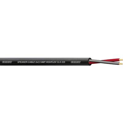 Cordial CLS 225 Black 100-GY kábel k reproduktoru  2 x 2.50 mm² sivá metrový tovar