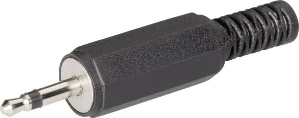 BKL Electronic 072117 jack konektor 2.5 mm zástrčka, rovná Pólov: 2 čiernobiela čierna 1 ks