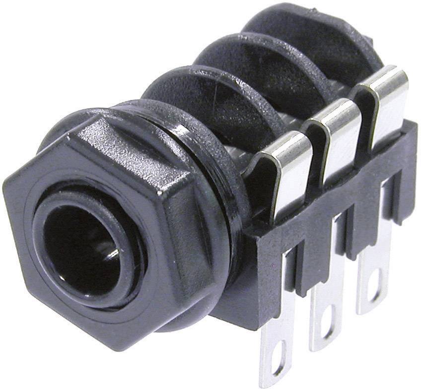 Neutrik NMJ6HC-S Jack 6.35 mm Presa orizzontale Numero Poli (num): 3 Stereo Nero 1 pz.