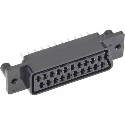 BKL Electronic 0903012 scart konektor zásuvka, vstavateľná vertikálna Pólov: 21 čierna 1 ks