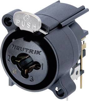 Neutrik NCJ6FA-H Connettore XLR Presa a pannello contatti angolati Numero Poli (num): 3 Nero 1 pz.