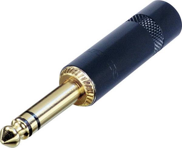 Rean AV NYS228BG jack konektor 6.35 mm zástrčka, rovná Pólov: 3 stereo čierna 1 ks