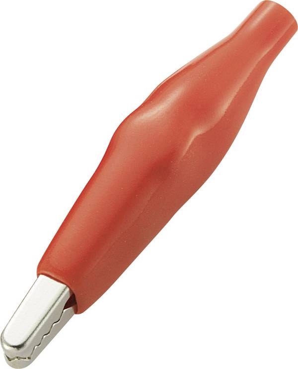 TRU COMPONENTS TC-ACR1RD203 krokosvorka červená Upínací rozsah max.: 3 mm Dĺžka: 35 mm 1 ks
