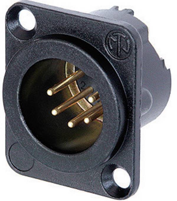 Neutrik NC5MD-LX-B XLR konektor prírubová zástrčka, rovná Pólov: 5 čierna 1 ks