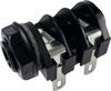 Cliff CL1130A jack konektor 6.35 mm zásuvka, vstavateľná horizontálna Pólov: 2 čiernobiela čierna 1 ks