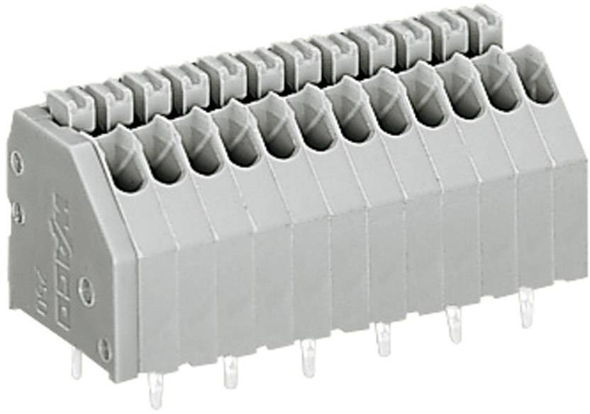 WAGO 250-408 Fjederkraftsklemmeblok 0.50 mm² Poltal 8 Grå 1 stk