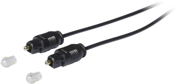 Toslink digitálny audio prepojovací kábel S-Conn 69002-1.5, [1x Toslink zástrčka (ODT) - 1x Toslink zástrčka (ODT)], 1.5 m, čierna