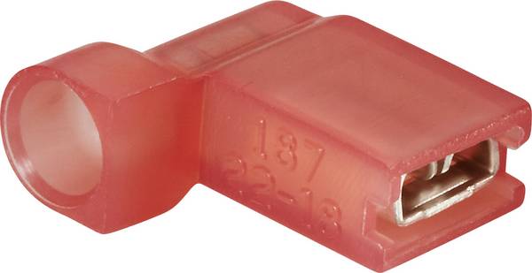 Vogt Verbindungstechnik 392305S faston zásuvka Šírka zástrčky: 4.8 mm Hrúbka konektora: 0.5 mm 90 ° úplne izolované červená 1 ks