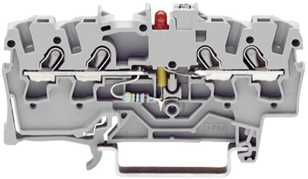 WAGO 2001-1421/1000-413 LED-klemme 4.20 mm Trækfjeder Belægning: L Grå 1 stk